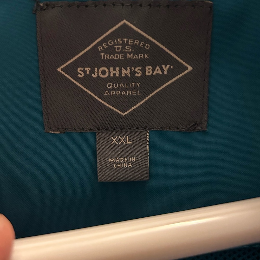 St. John's Bay Women's Teal Rain Jacket - Picture 2 of 10